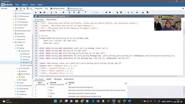 [SBD] Implementasi ERD ke DBMS menggunakan pgAdmin смотреть онлайн