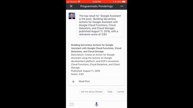 Action for Google Assistant Integration with Elasticsearch смотреть онлайн