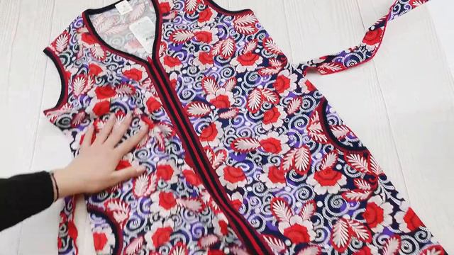 Халат без рукавов цветы. Код:963. смотреть онлайн