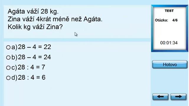 Dělení 4, 4 krát méně; Matýskova matematika 6.díl, strana 29, cvičení 3 смотреть онлайн