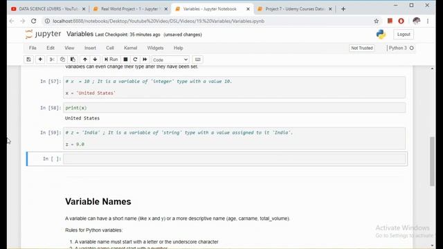 Basic Python Tutorial - 1 ... Variables in Python || Examples || Integer, Float, String #python смотреть онлайн
