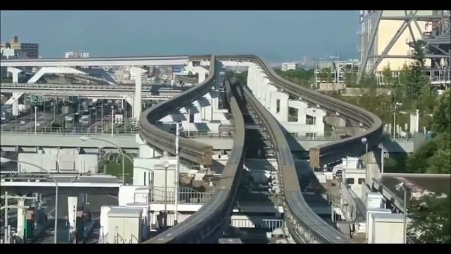 Транспортная система Японии - монорельсы, как летающие поезда смотреть онлайн