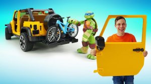 Черепашки Ниндзя – Новая машинка для Леонардо! - Видео игры гонки для мальчиков с Ninja Turtles