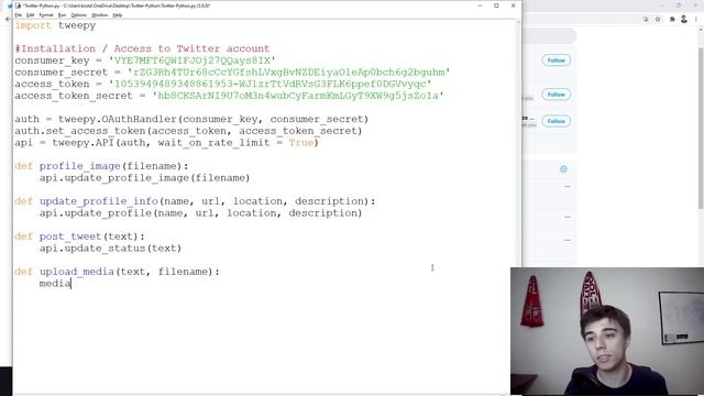 Building a Twitter bot with Python p3 - Posting tweets and uploading media смотреть онлайн
