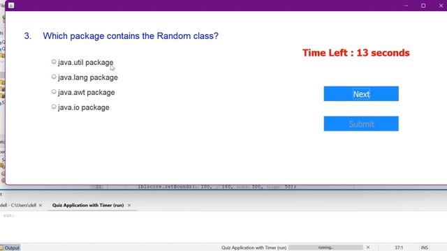 Java Quiz Application with Timer | AWT and Swing Project | Apache Netbeans IDE смотреть онлайн