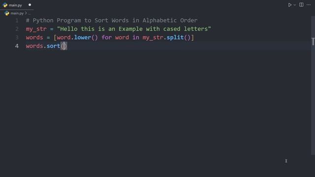 Python Program to Sort Words in Alphabetic Order | Python Examples смотреть онлайн