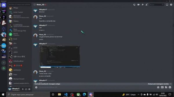 PROGRAMANDO VISUAL STUDIO CODE BOT DISCORD