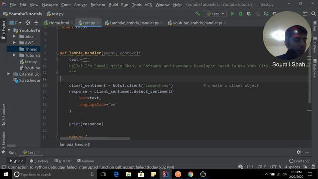 Creating a Serverless API Backend for Sentiment Analysis on AWS using Python in 15 Minutes смотреть онлайн