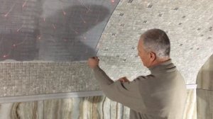 Укладка мозаики на купол при наличии звёздного неба.