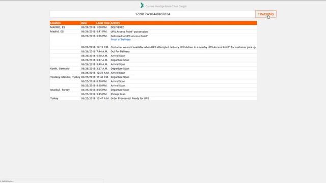 PHP ile UPS Tracking Number смотреть онлайн