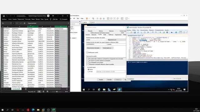 Importar usuarios de dominio a Windows Server usando una tabla EXCEL y archivo CSV смотреть онлайн