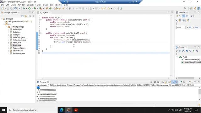 PI (método de Gregory-Leibniz) programado en Java смотреть онлайн