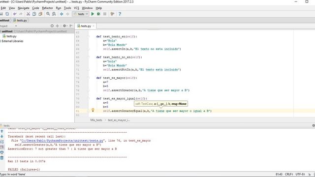 Tutorial unittest capítulo 9: AssertGreater y AssertLess смотреть онлайн