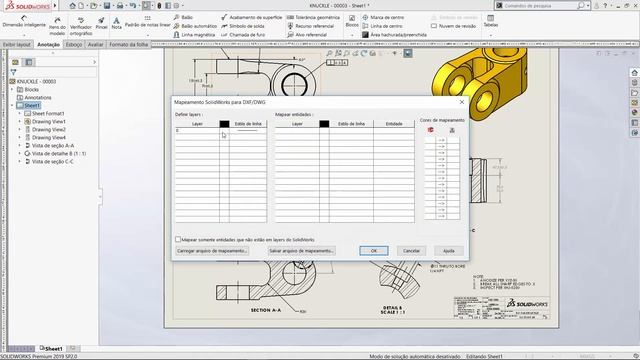Exportando DWG Do SOLIDWORKS Com LAYERS смотреть онлайн