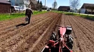 Трёхрядный окучник.  Нарезка борозд-2023.05