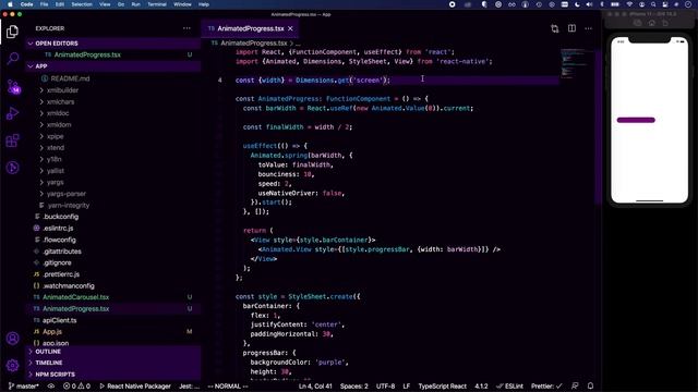 React Native + Typescript - Animated Progress Bar смотреть онлайн