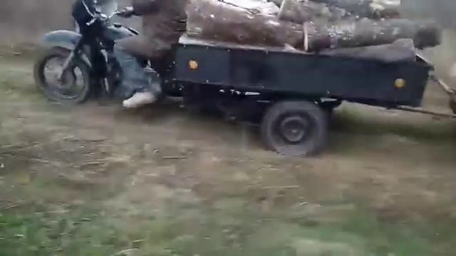 МТ дизель трицикл перевозка дров (2) смотреть онлайн