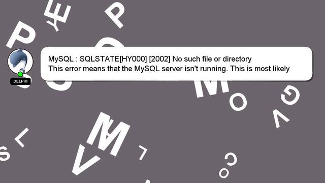 MySQL : SQLSTATE[HY000] [2002] No such file or directory смотреть онлайн