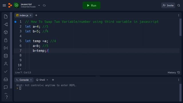 How to swap two number using third variable in javascript #2 смотреть онлайн