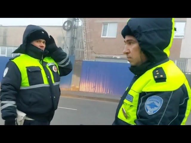 ОСБ ДПС попались за нарушение ПДД[ знак 3.27 "Остановка запрещена" побег от блогера. смотреть онлайн
