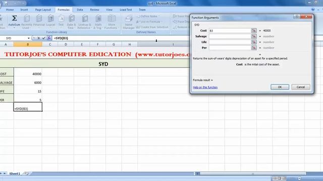 SYD In Microsoft Excel - 2007 Tamil смотреть онлайн