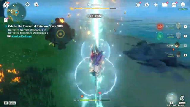 Never-ending Battle Event Day 2 (3000 score F2P) | Genshin Impact смотреть онлайн