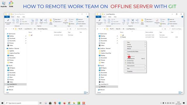 Git | Github | How to remote work team on offline local server with git смотреть онлайн