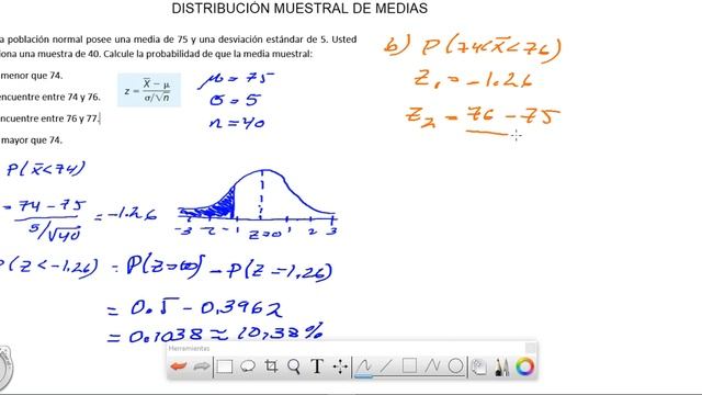 DISTRIBUCIÓN MUESTRAL DE MEDIAS EJEMPLO 1 смотреть онлайн