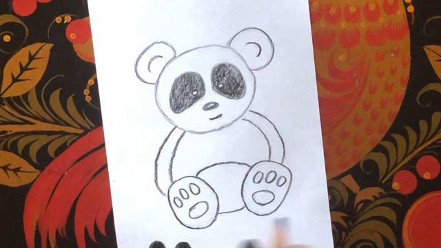 РИСОВАНИЕ для детей // Рисунок панда карандашами // How to draw смотреть онлайн