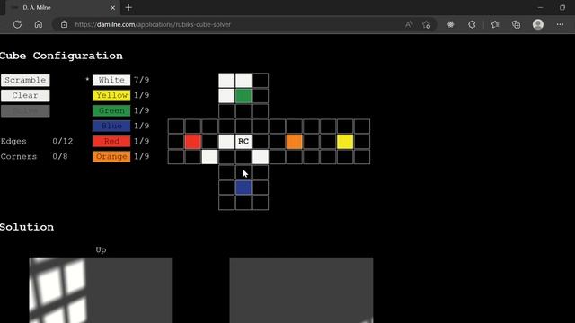 Rubik's Cube Solver - Three.js animation - damilne.com смотреть онлайн
