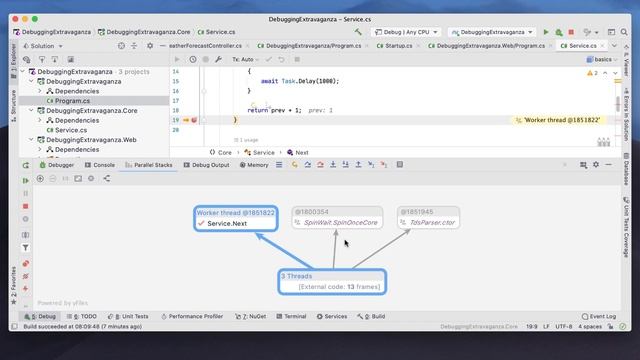 Debugging code - Rider Essentials смотреть онлайн