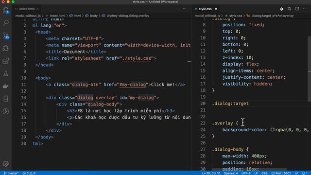 Dialog / Modal không dùng JS (tham khảo) смотреть онлайн