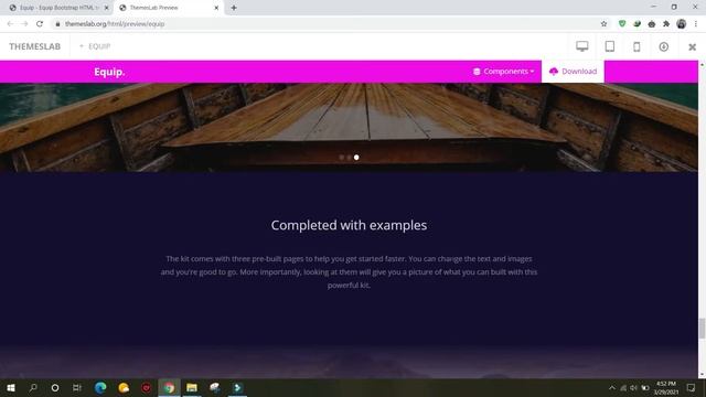 Equip: Equip Bootstrap HTML template смотреть онлайн