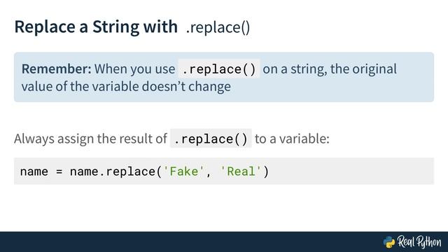 Replacing a String In a String in Python смотреть онлайн