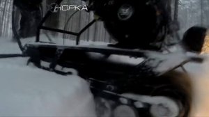 Мотобуксировщики Норка Mini 380 и 500 в глубоком снегу СиО