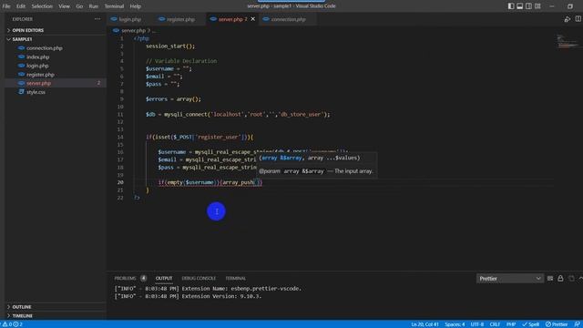 Register User to MySQL смотреть онлайн