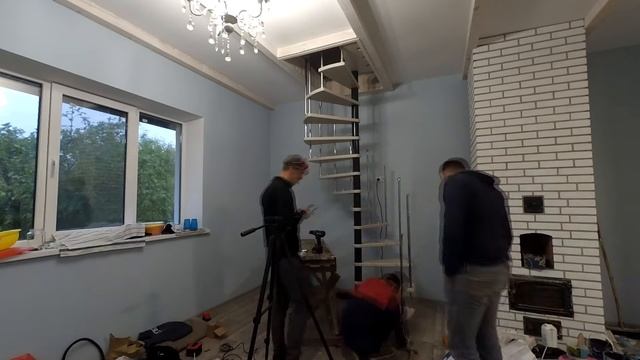 Монтаж винтовой лестницы за 2 минуты смотреть онлайн