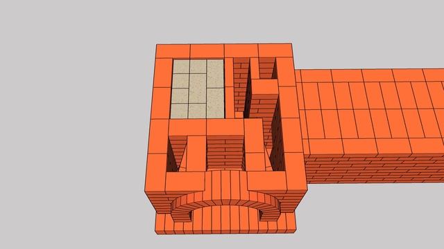 Печь с камином и лежанкой. Порядовка ОИК К1л с небольшими изменениями. смотреть онлайн