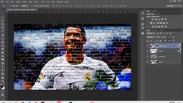 Graffiti Art Effect|@realmadrid || Photoshop tutorial смотреть онлайн