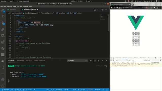 Tutorial Vue - Data Property - Bahasa Indonesia смотреть онлайн