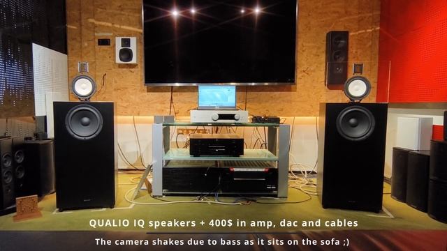 QUALIO IQ High End Loudspeakers with 400$ electronics. Insane sound !! смотреть онлайн