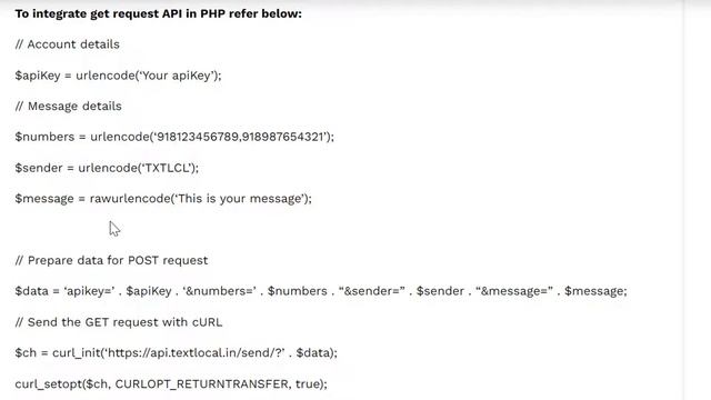 How to integrate Textlocal API in javascript / PHP? смотреть онлайн