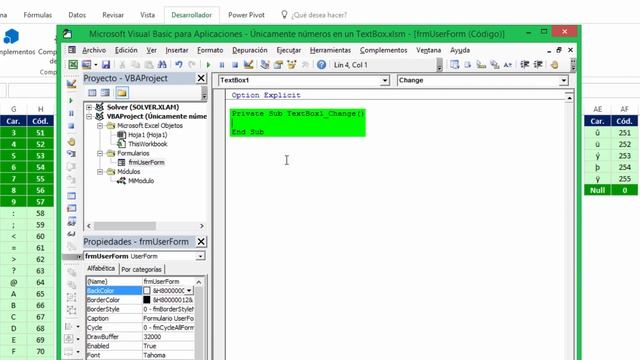 03. Únicamente números en un TextBox - VBA смотреть онлайн