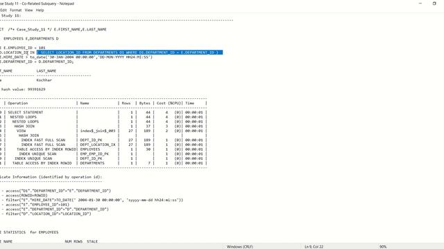 Oracle SQL Tuning Case Study 11 - Co-Related Subquery смотреть онлайн