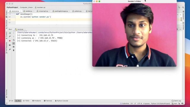 Live Streaming Video Chat in Python using CV2 and Socket Programming смотреть онлайн