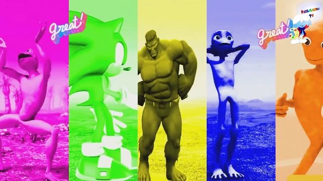 Челлендж разноцветные танцы Халк против Соника против инопланетян смотреть онлайн