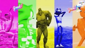 Челлендж разноцветные танцы Халк против Соника против инопланетян