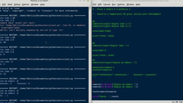 Exercícios Operações Aritméticas - Python смотреть онлайн