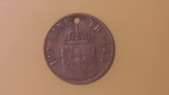 Монета Пруссии. 3 пфенинга 1867 (Prussen Coin 1867 Vilhelm 1)