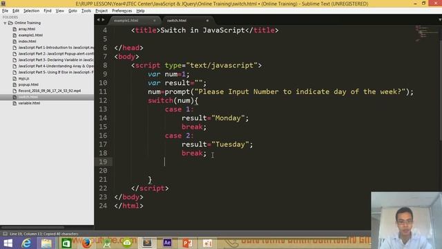 JavaScript Part 6 Using Switch Case in JavaScript смотреть онлайн